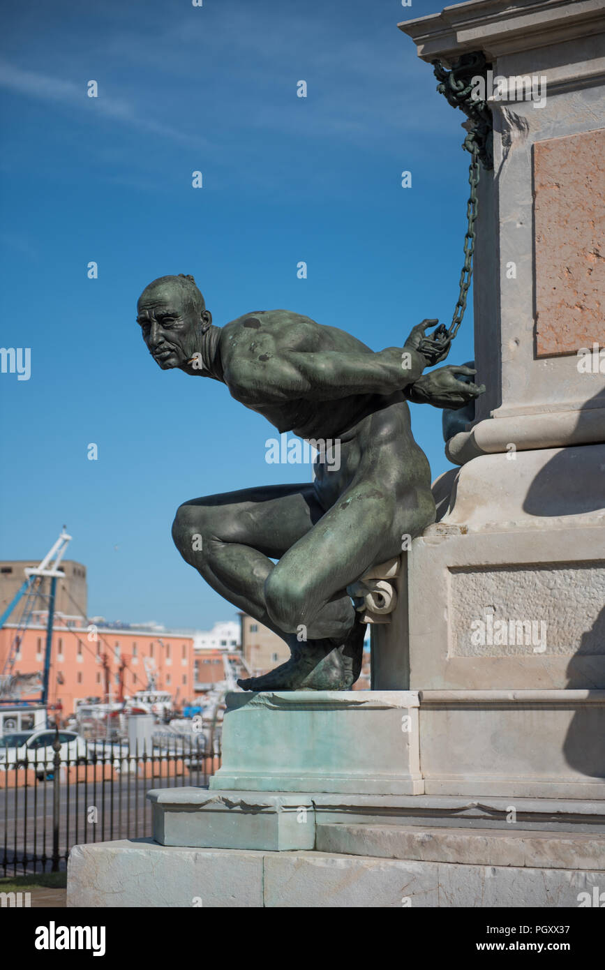 Quattro Mori. The four moor, city  symbol Stock Photo