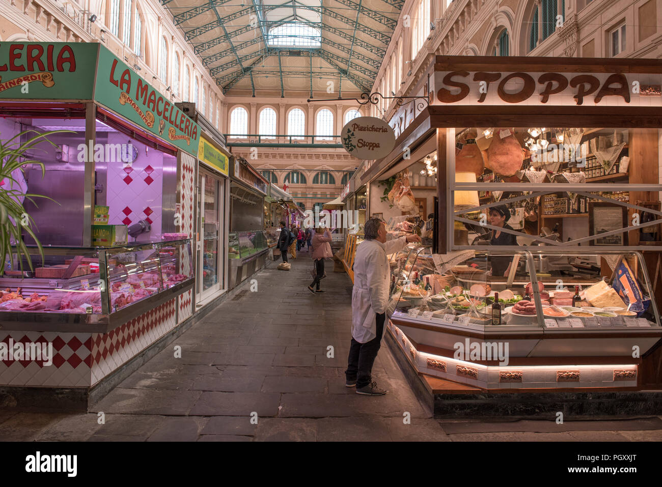 Central market inside, in the morning Stock Photo