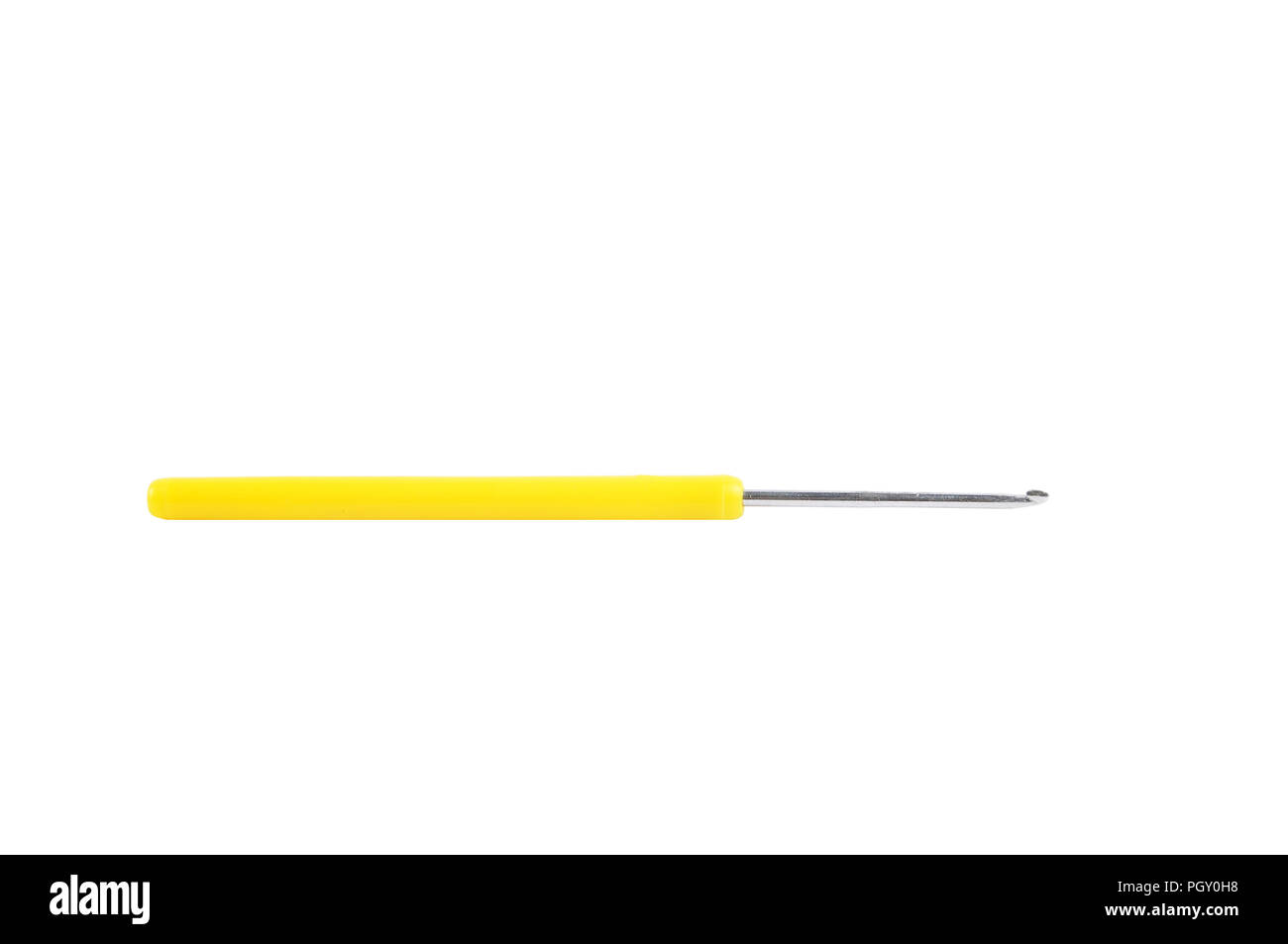 Crochet hook on white background Stock Photo