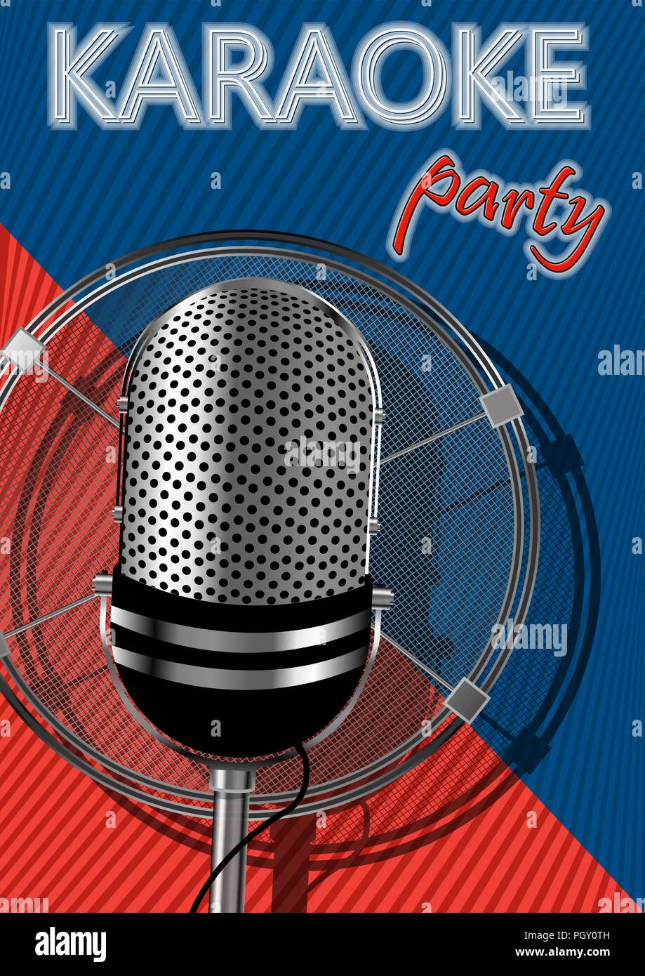 Retro style Karaoke party poster Stock Vector Image & Art Alamy