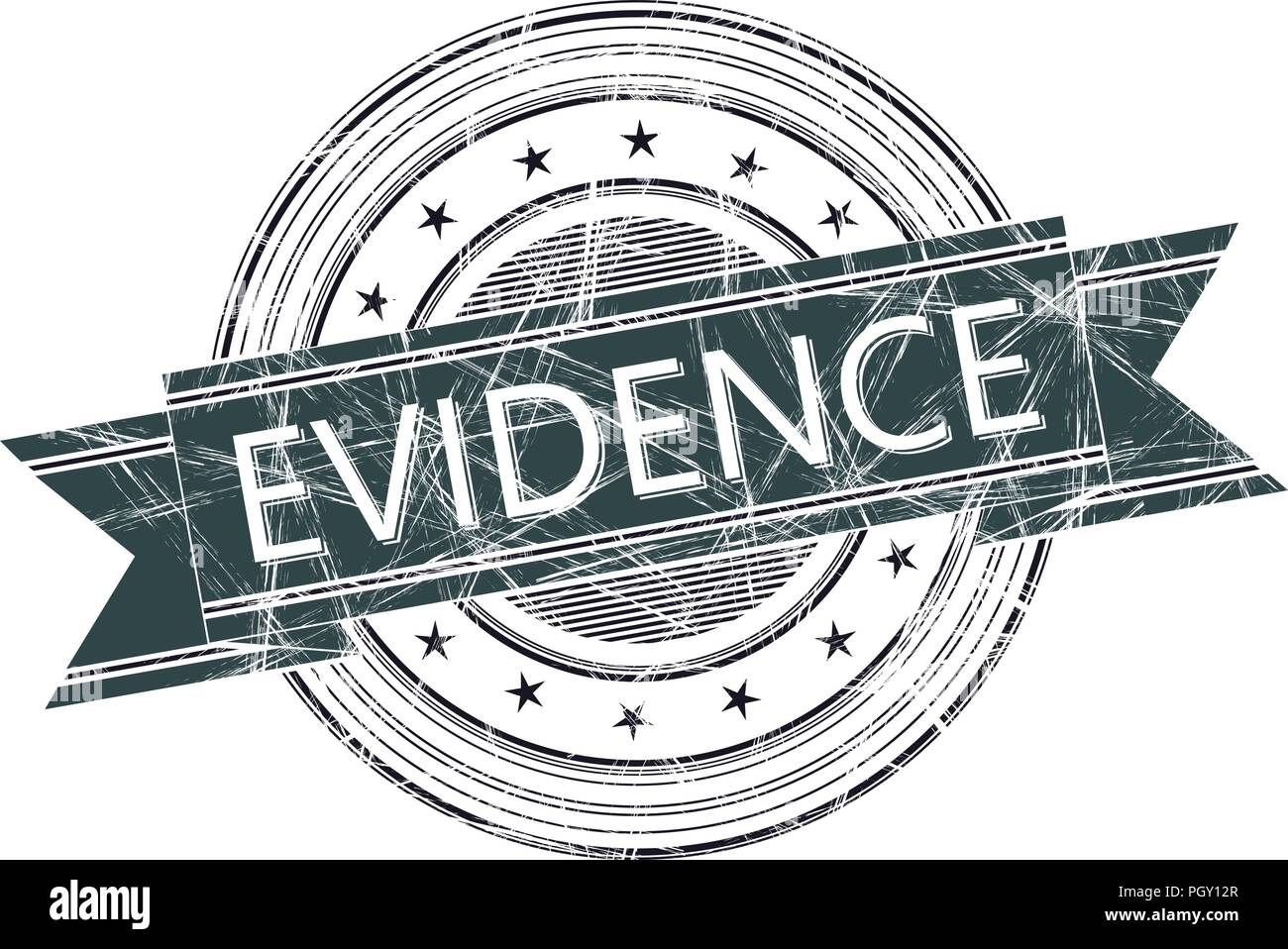 Evidence grunge rubber stamp on white Stock Vector Image & Art - Alamy