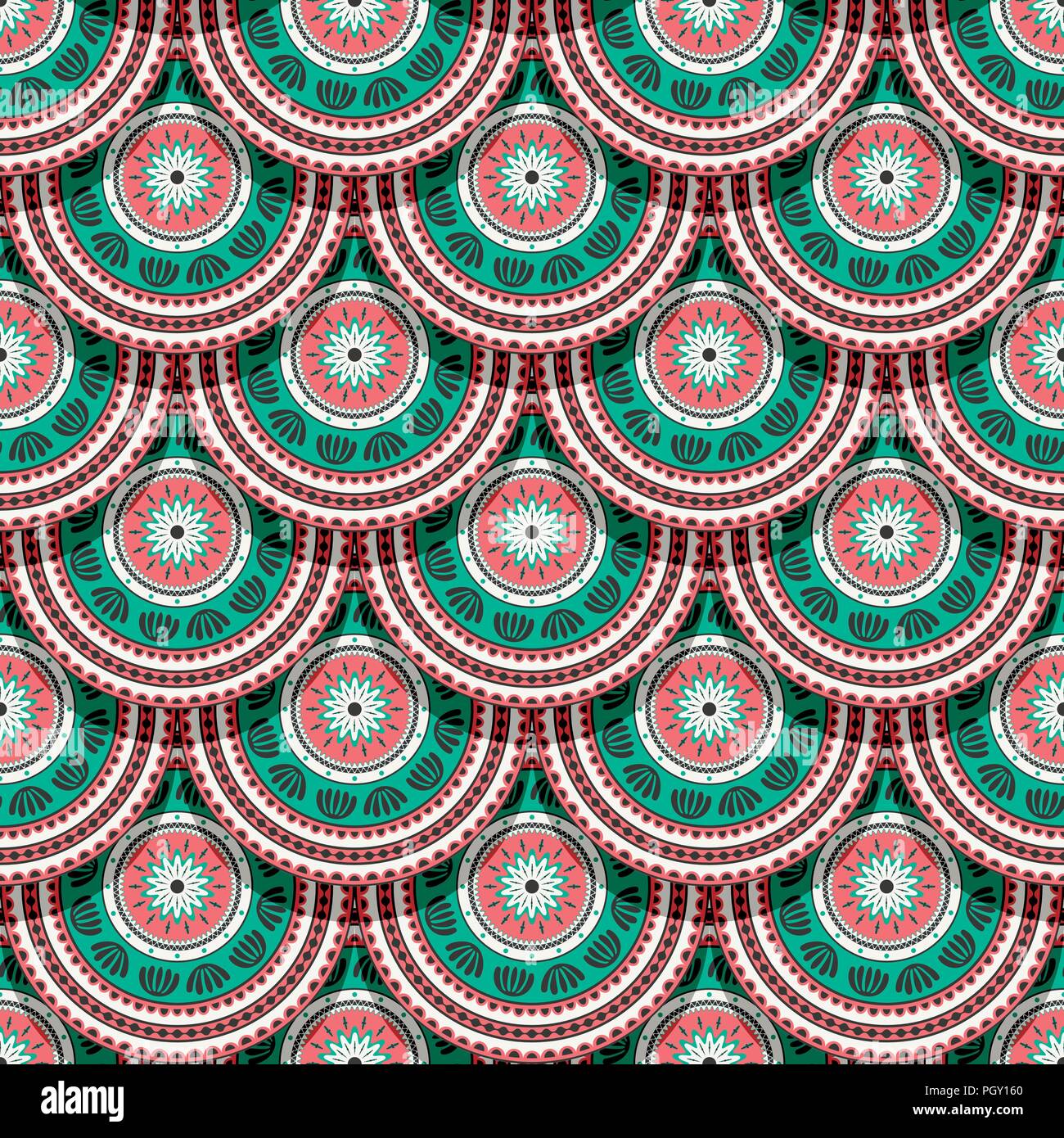 Decorative ethnic seamless pattern, vector illustration Stock Vector ...