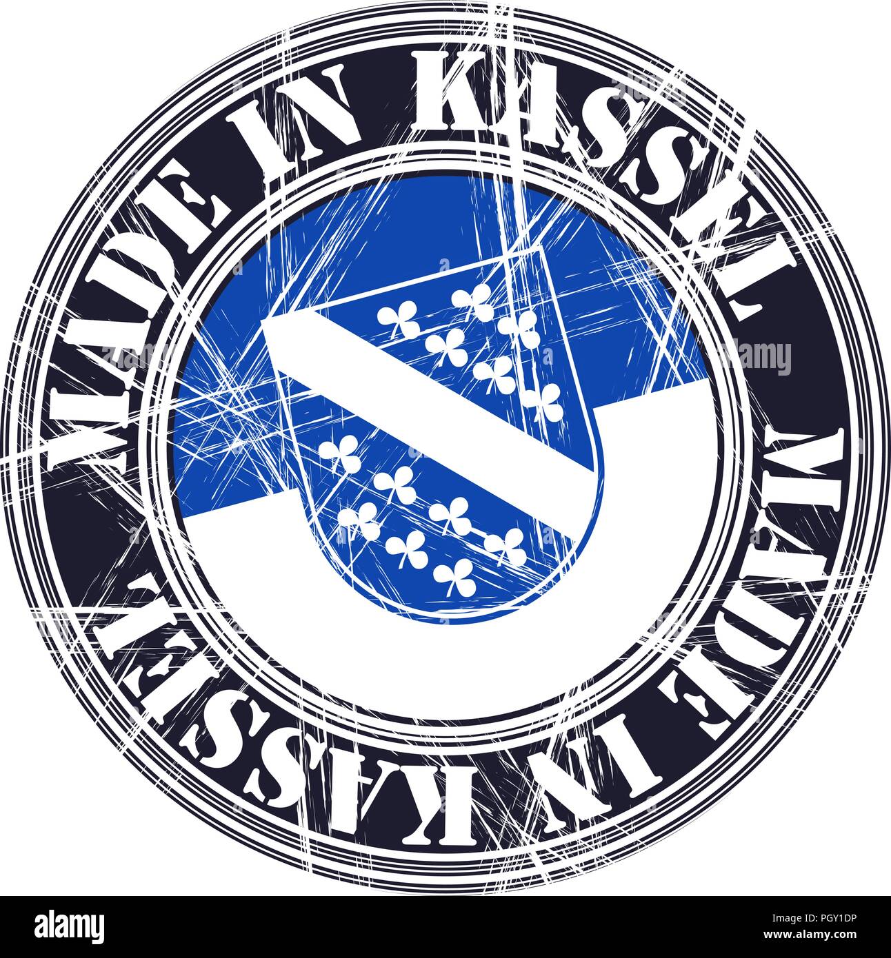 Kassel city vector grunge rubber stamp Stock Vector