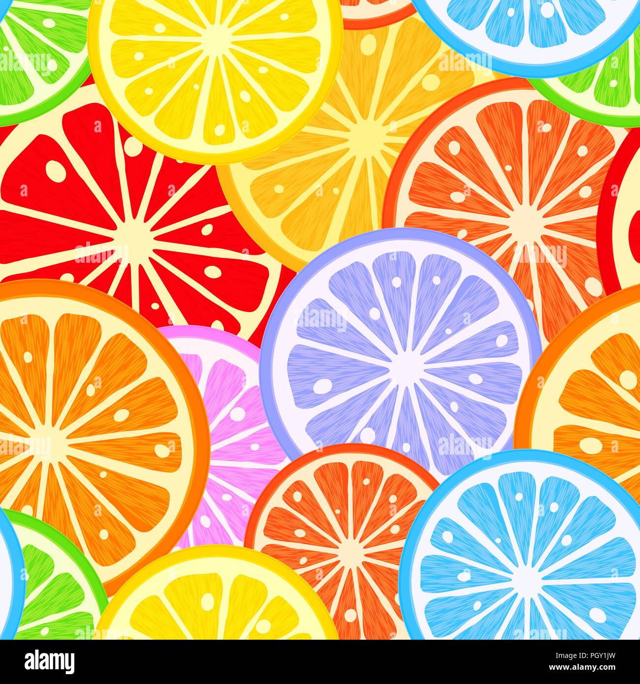Lemon, lime, grapefruit slices seamless pattern design Stock Vector ...