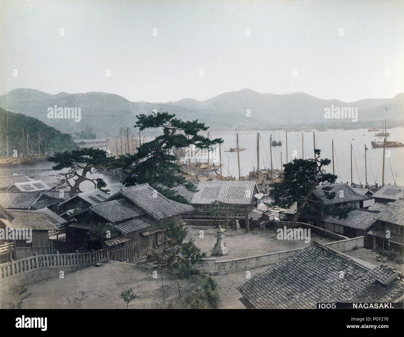 19th century japanese port hi-res stock photography and
