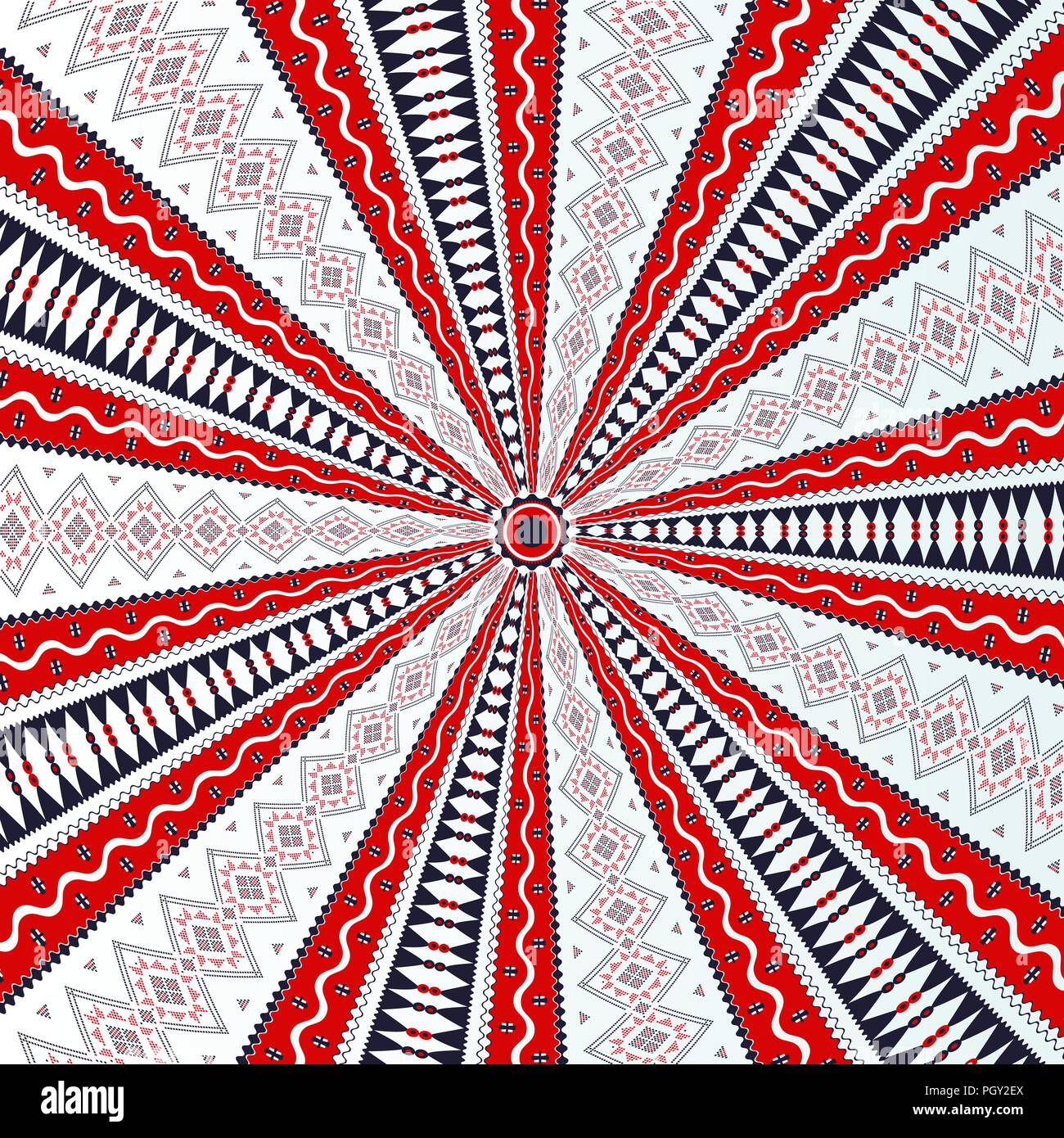 Decorative background illustration inspired by Romanian traditional