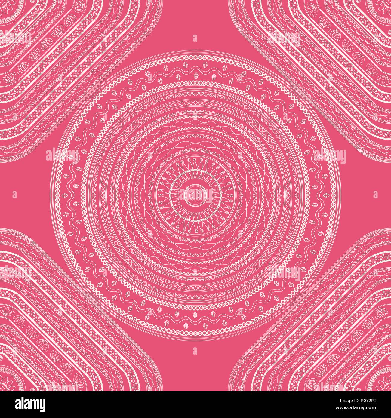 Seamless mandala pattern, vector illustration Stock Vector Image & Art ...