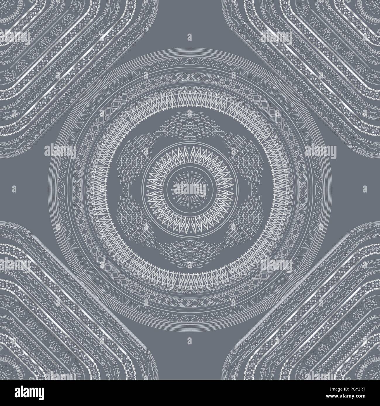 Seamless mandala pattern, vector illustration Stock Vector Image & Art ...