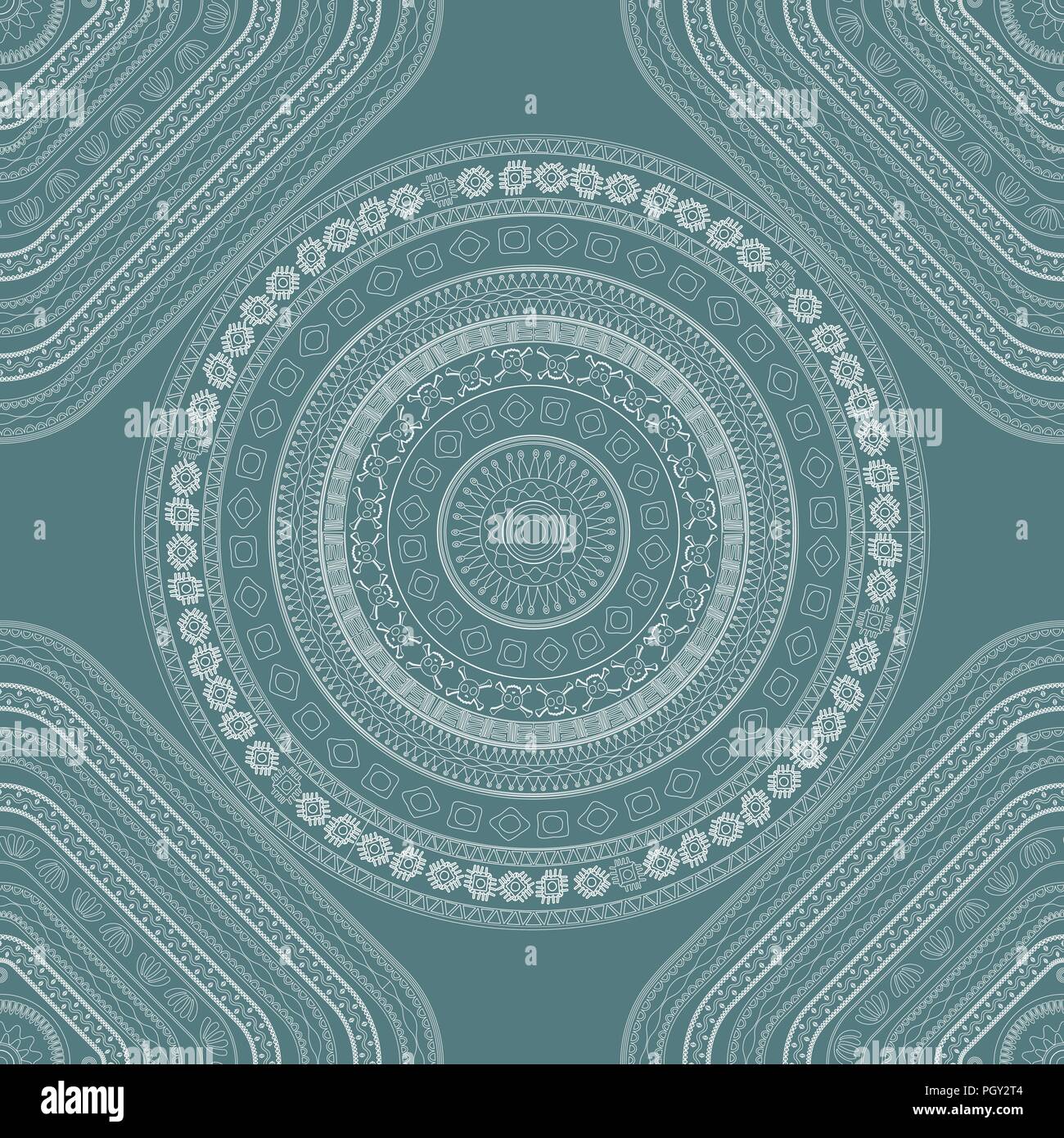Seamless mandala pattern, vector illustration Stock Vector Image & Art ...