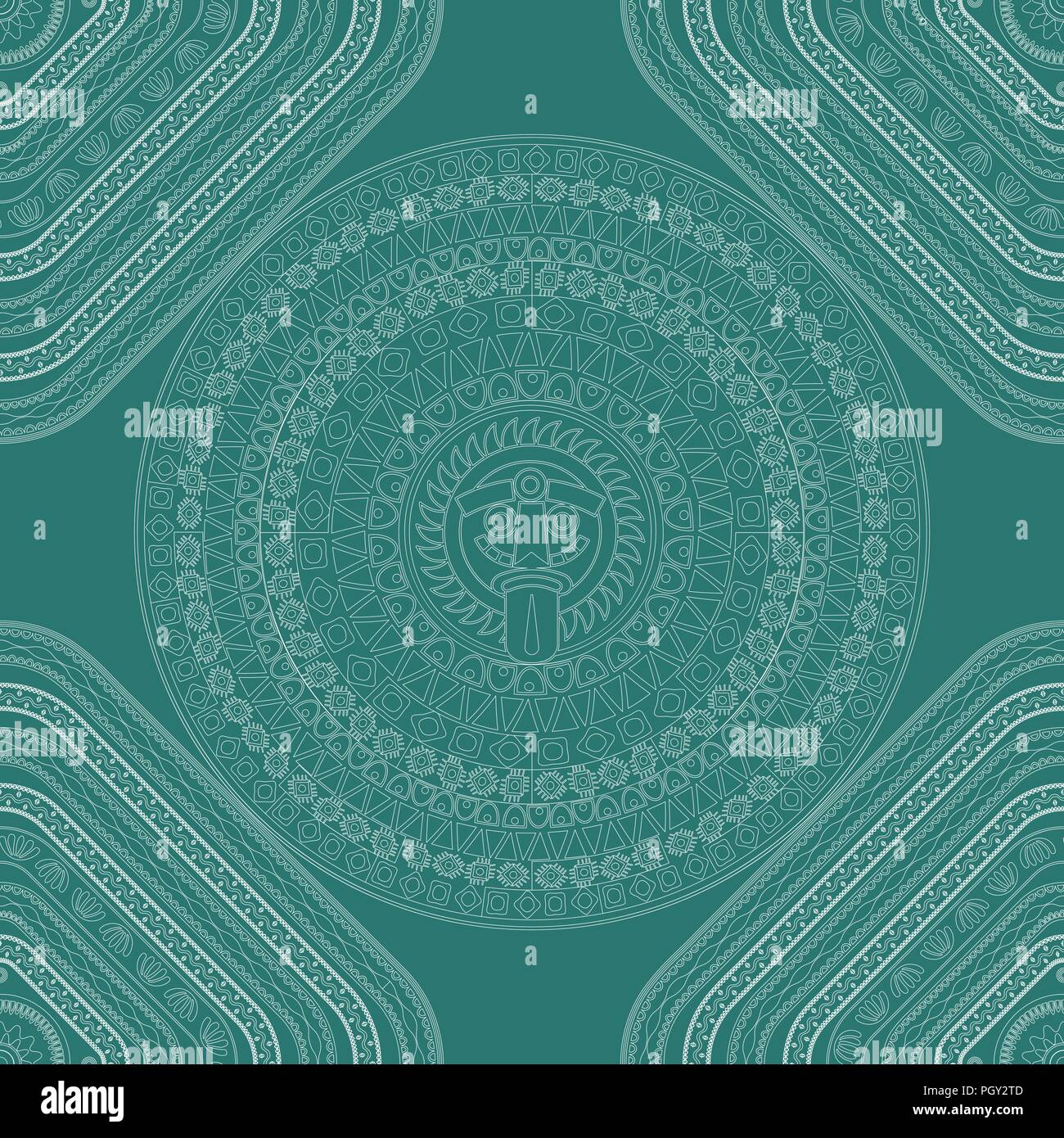 Seamless mandala pattern, vector illustration Stock Vector Image & Art ...