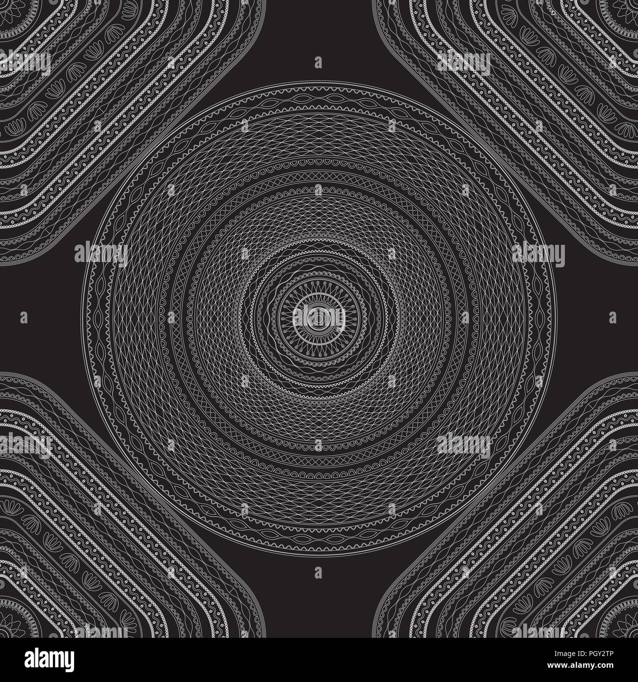 Seamless mandala pattern, vector illustration Stock Vector Image & Art ...