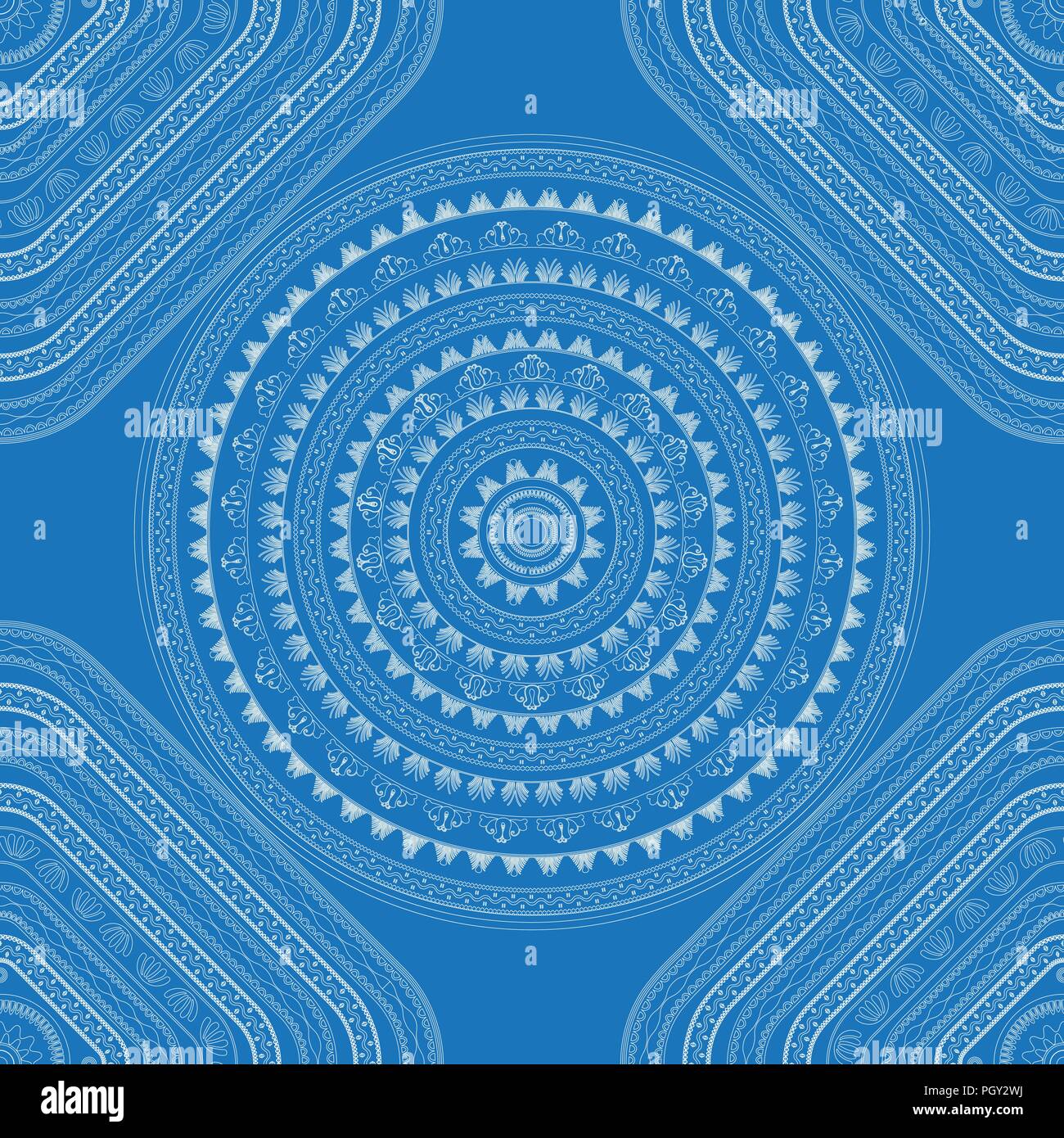 Seamless mandala pattern, vector illustration Stock Vector Image & Art ...