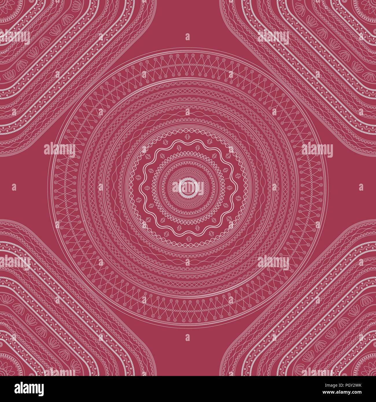 Seamless mandala pattern, vector illustration Stock Vector Image & Art ...