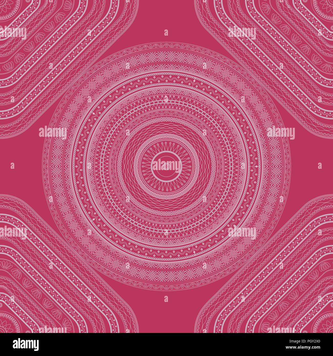 Seamless mandala pattern, vector illustration Stock Vector Image & Art ...