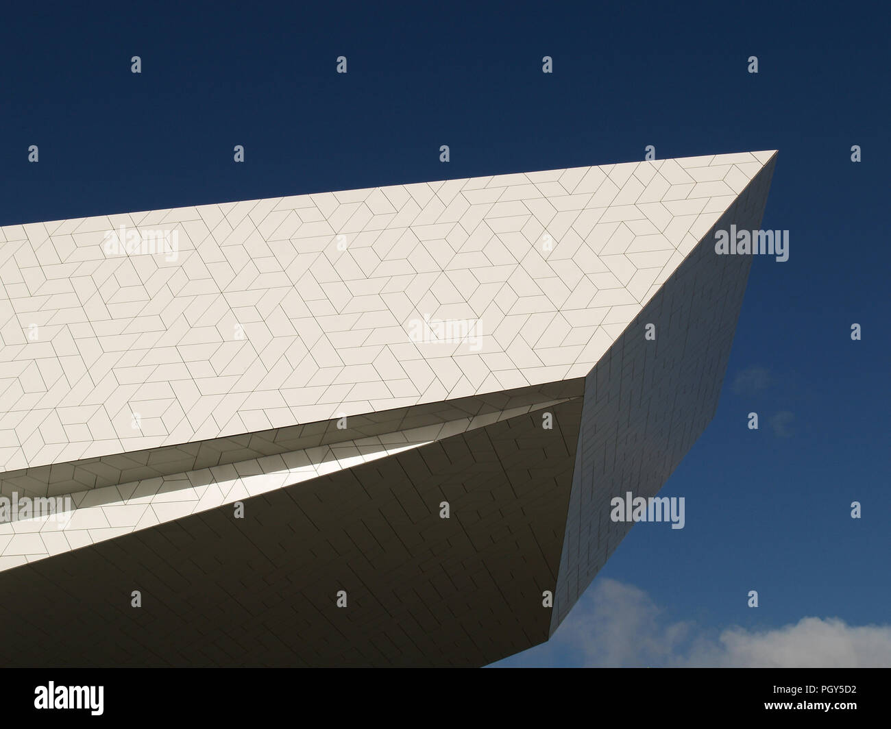 Modern architecture in Amsterdam - Eye Film Museum - white against a blue sky Stock Photo