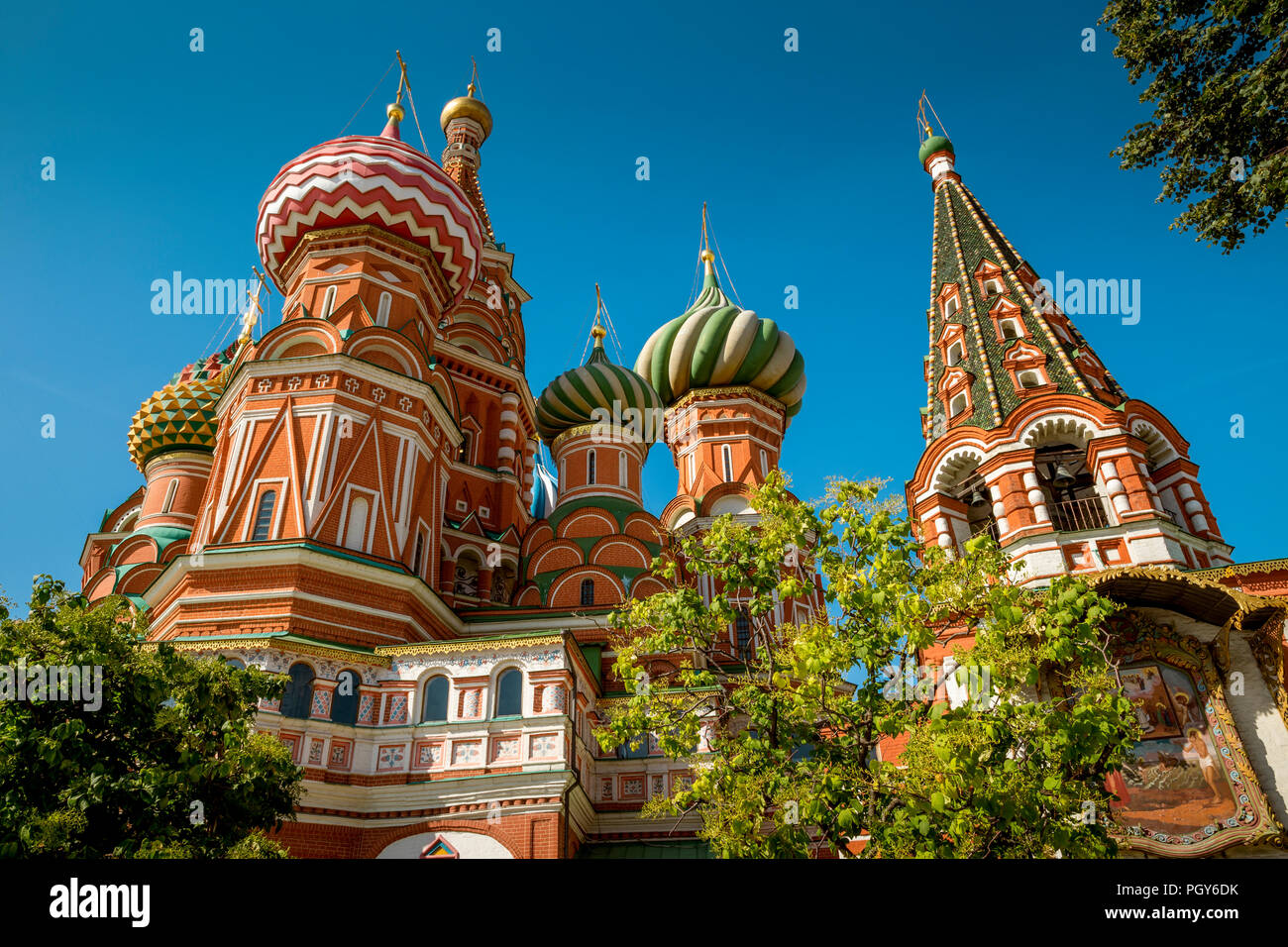Saint Basil's Cathedral on Red Square in Moscow Stock Photo