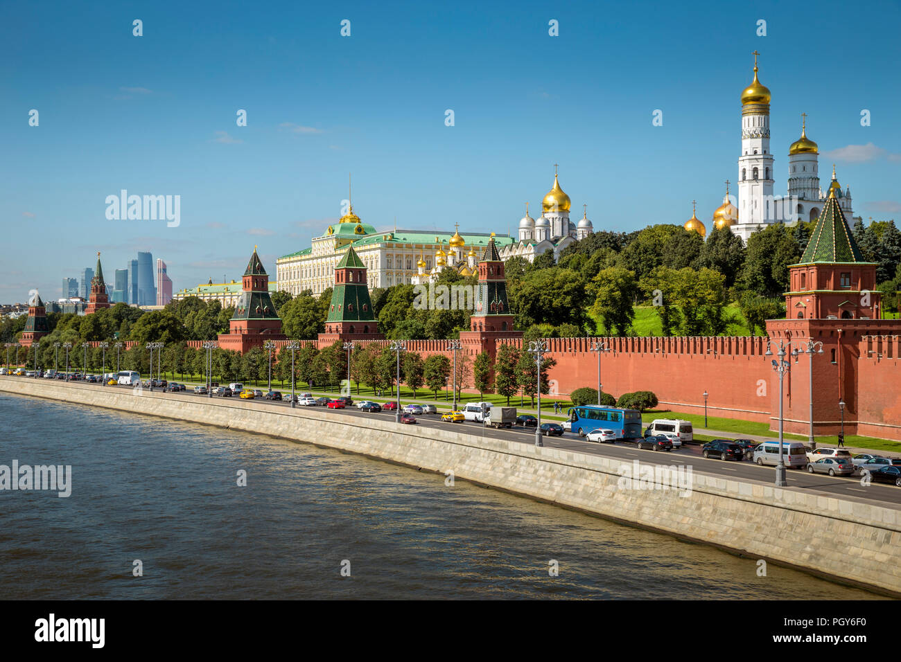 Kremlin panorama in Moscow, Russia Stock Photo