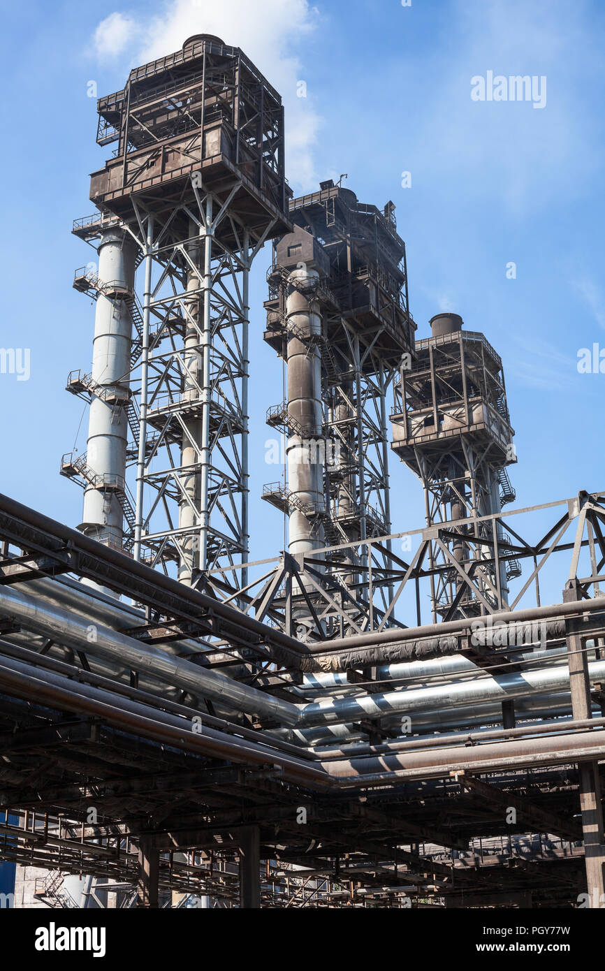 Blastfurnace gas bleeder consisting with three pipes big diameter