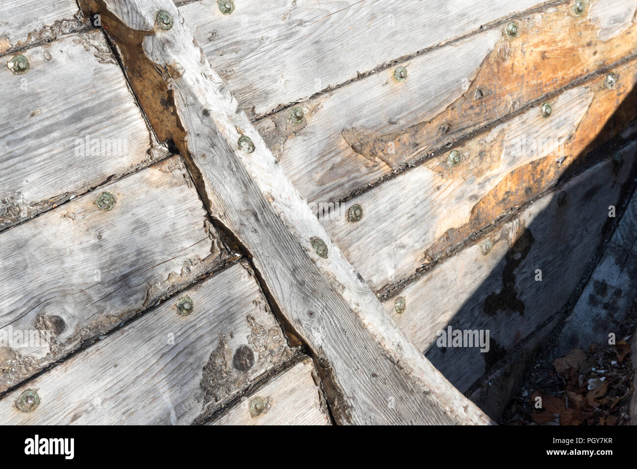 Closeup old wooden boat background hires stock photography and images Alamy