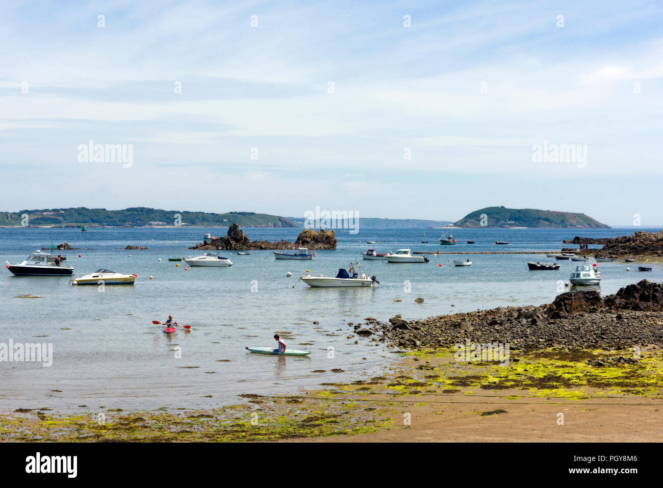 Bordeaux Harbour on Guernsey's east coast is a sheltered and popular