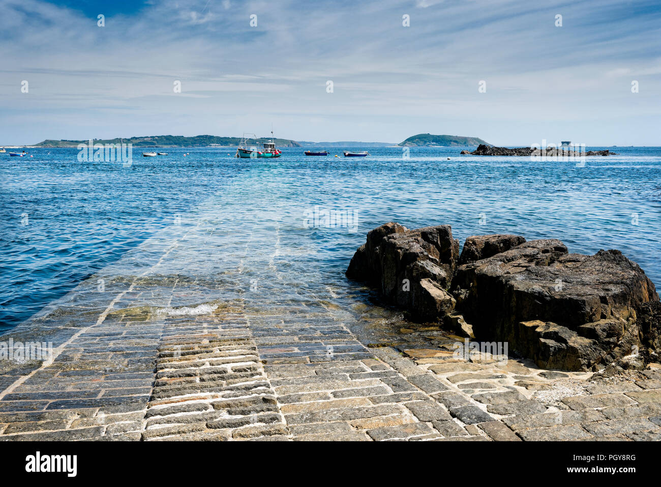 Bordeaux Harbour on Guernsey's east coast is a sheltered and popular