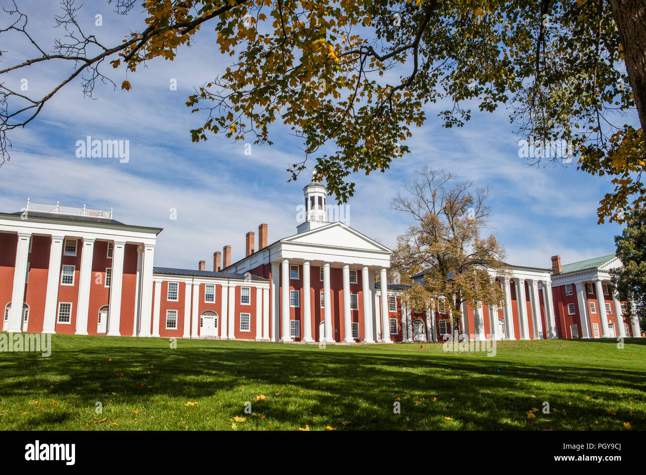 Campus of Washington and Lee University in Lexington, Virginia Stock Photo