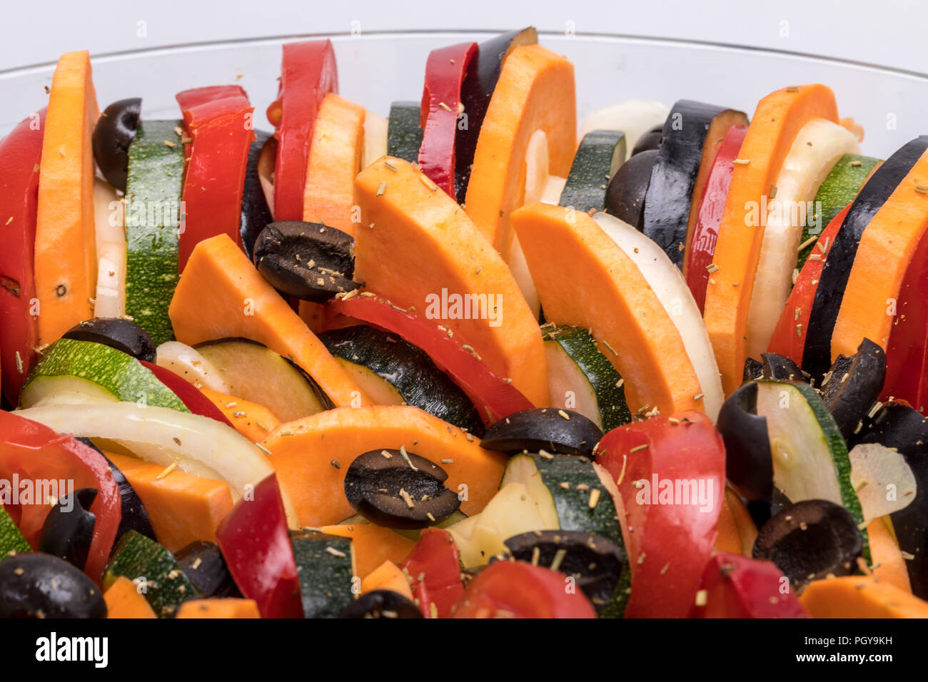 Ratatouille, French Provençal stewed vegetable dish originating in Nice Stock Photo Alamy