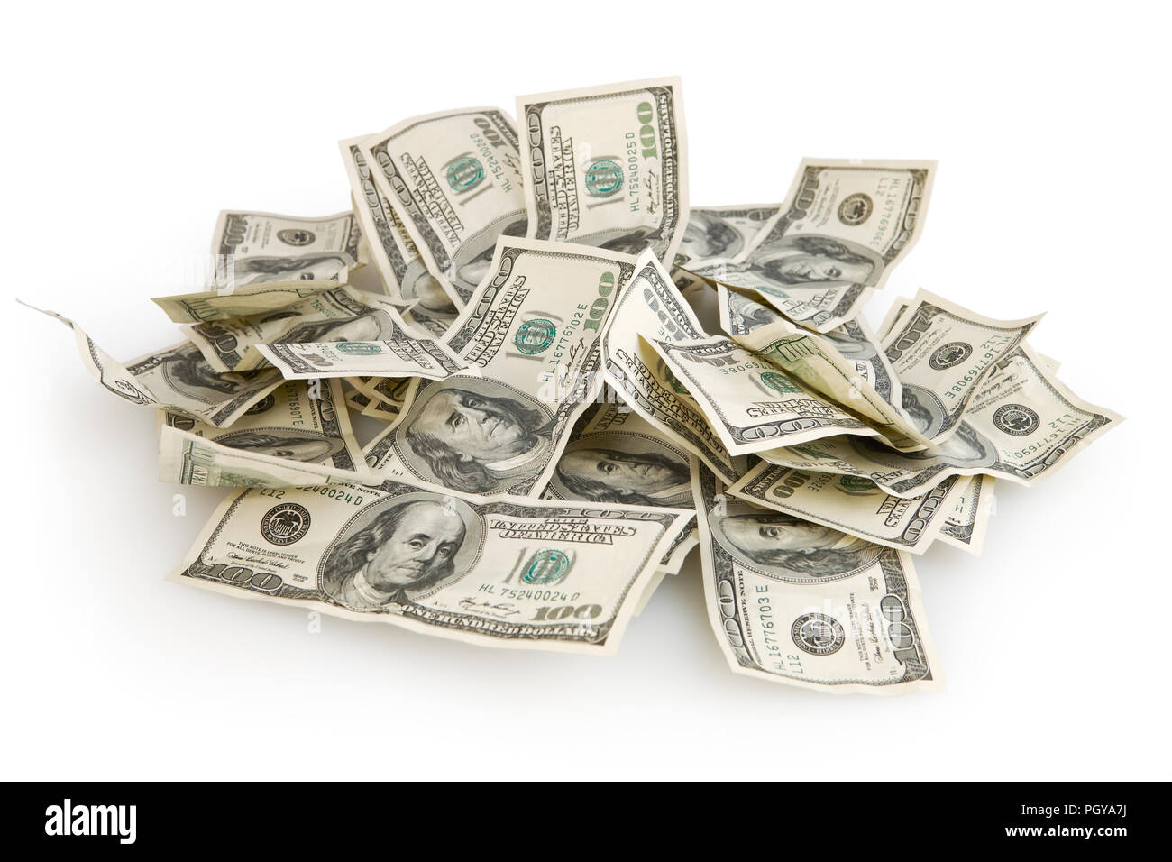 100 dollar bills white background hi-res stock photography and images ...