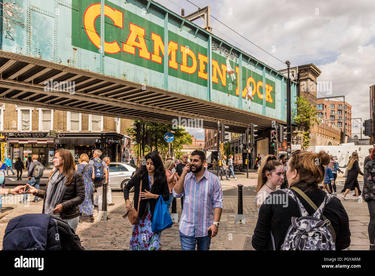 A typical view in Camden Market london Stock Photo - Alamy