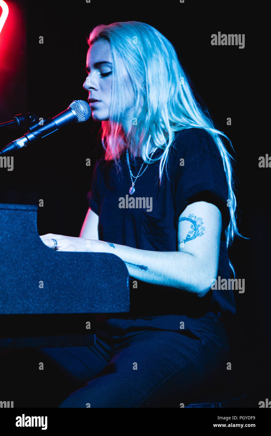 London, UK -August 25th, 2017: PVRIS performing and signing their new album  'All We Know Is Heaven, All We Need Is Heaven' at HMV Oxford Street Stock  Photo - Alamy
