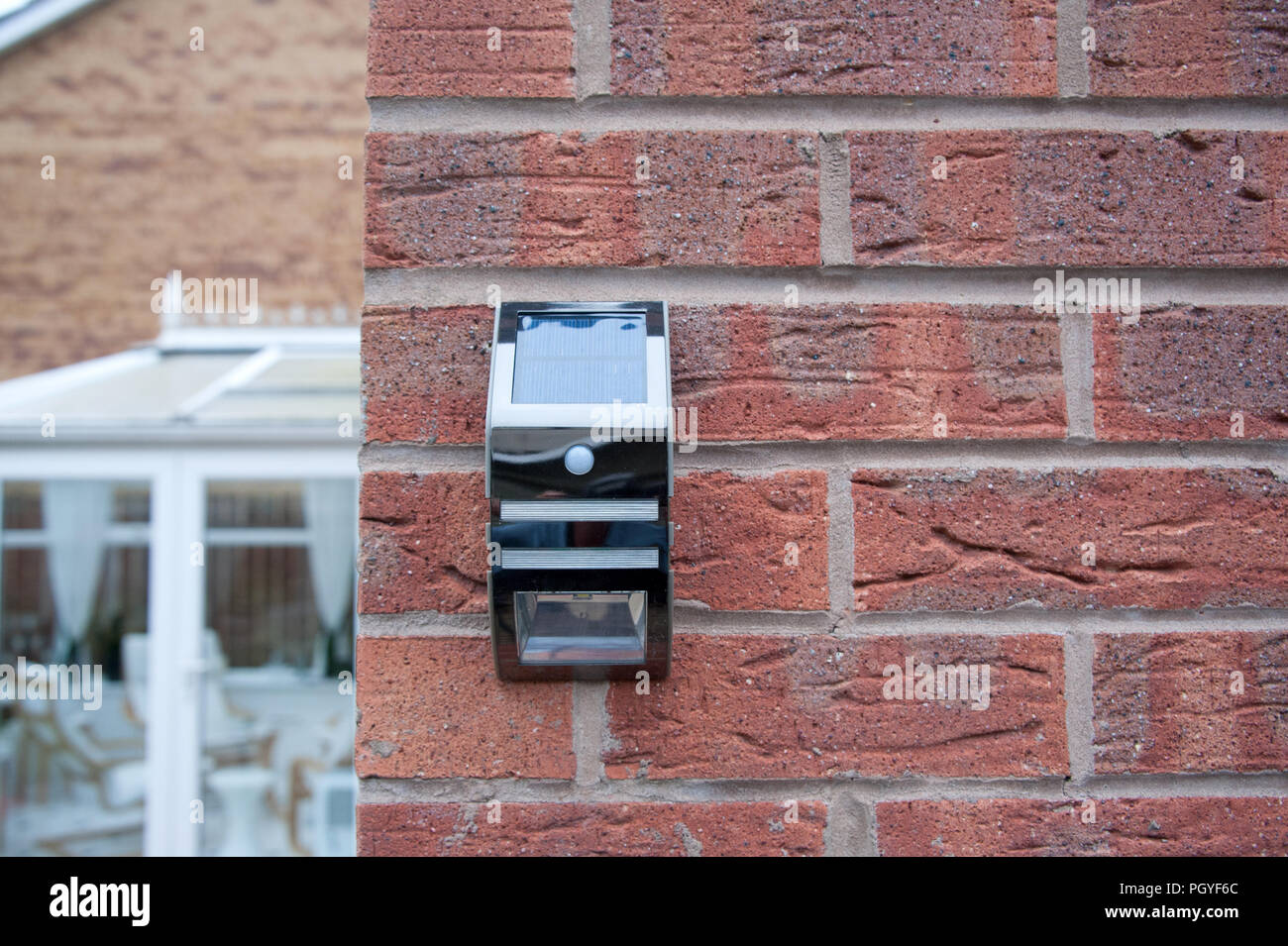 wall mounted solar light Stock Photo