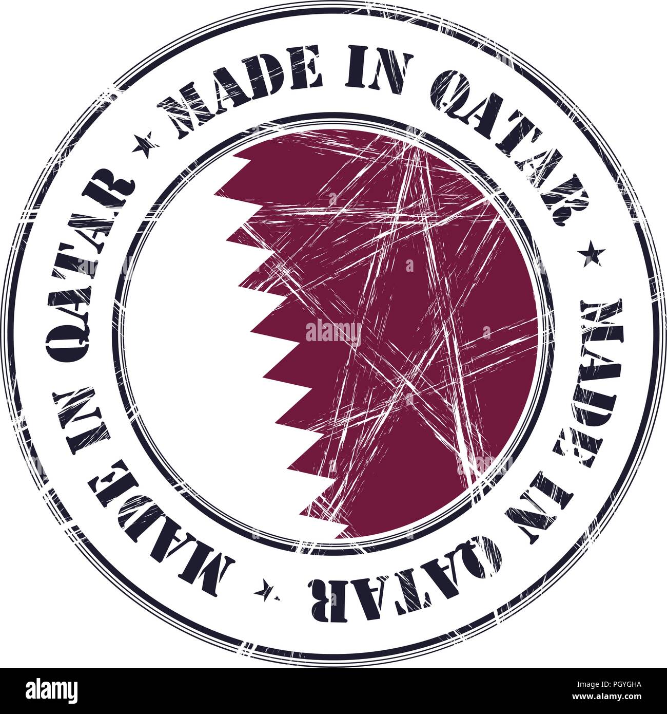 Made in Qatar grunge rubber stamp with flag Stock Vector Image & Art
