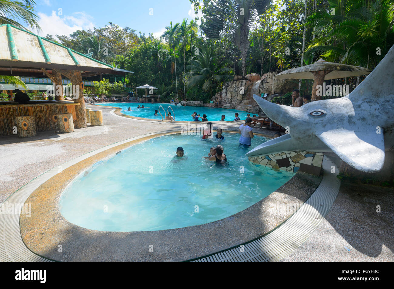 Swimming pool at Sepilok Jungle Resort, Sandakan District, Borneo, Sabah, Malaysia Stock Photo