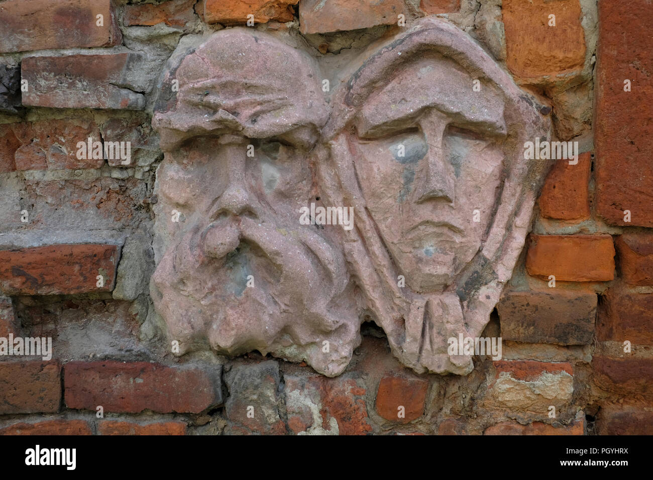 A Soviet war memorial in the city of Drohobycz or Drohobych which was once home to a large Jewish community. Western Ukraine Stock Photo