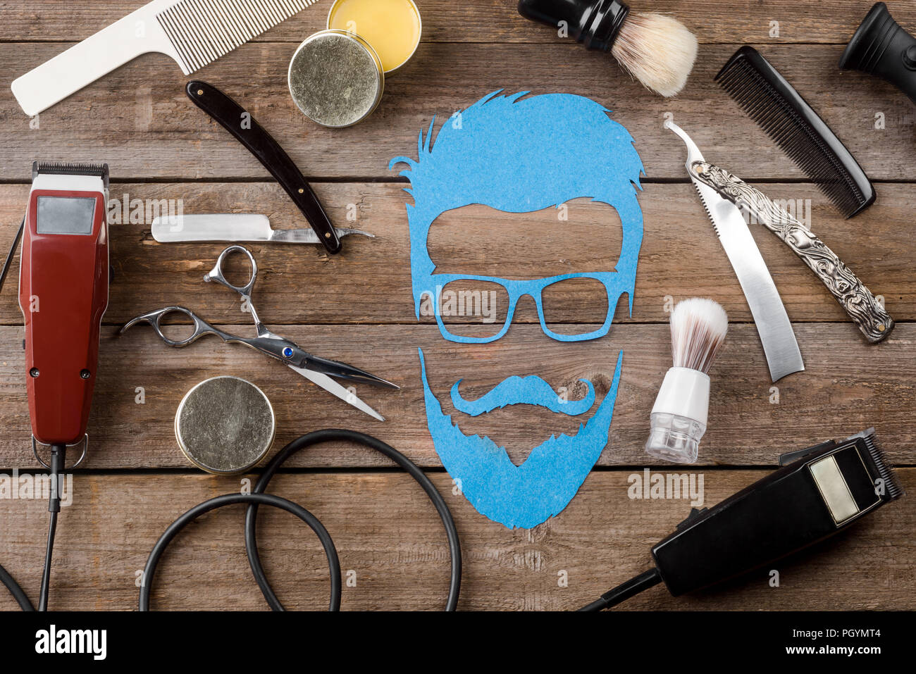 Brushes and scissors Stock Photo Alamy