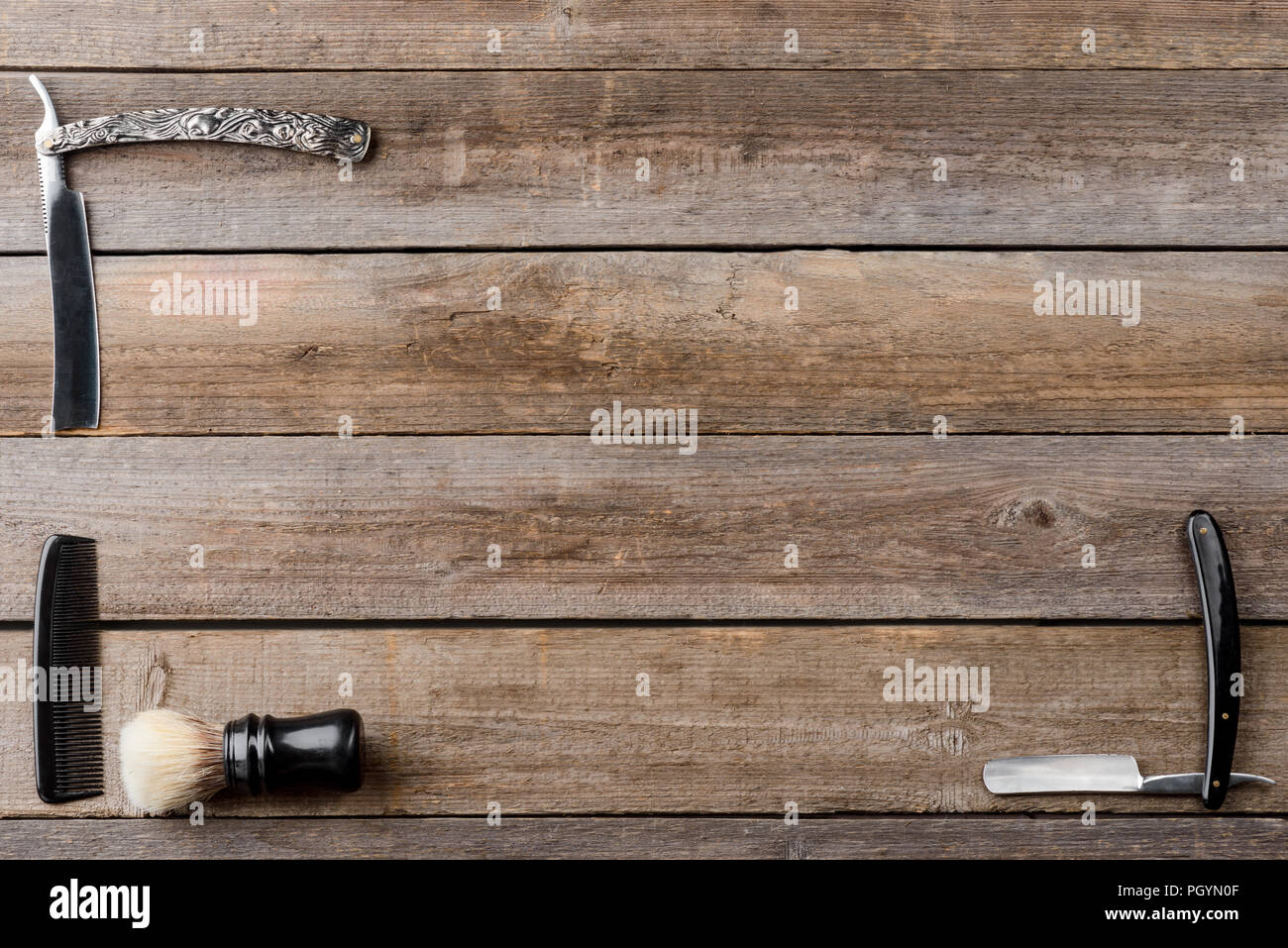 Straight Razor Backgrounds Wooden beard comb hi-res stock photography and images - Alamy