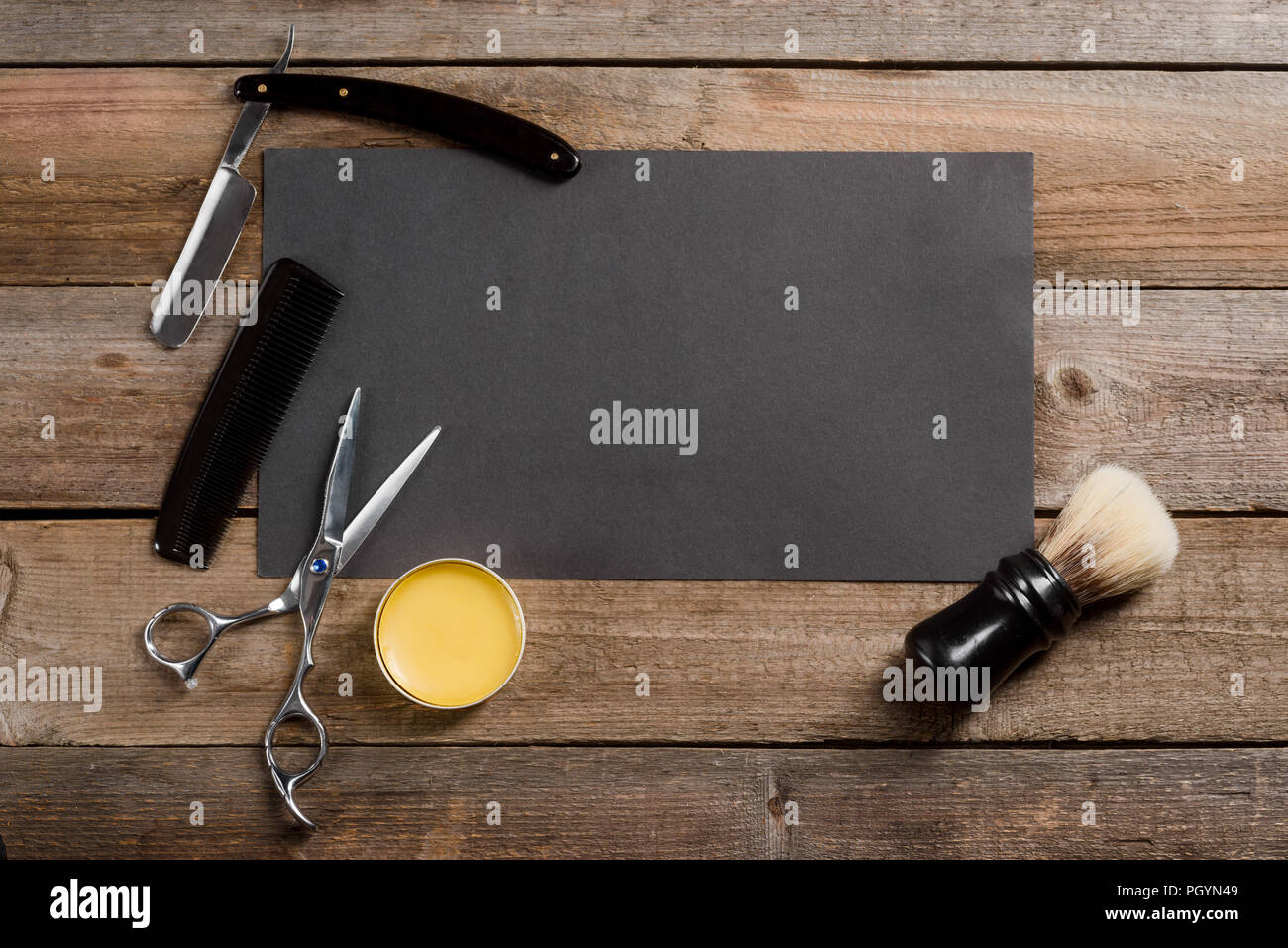 Wax, comb and scissors Stock Photo Alamy