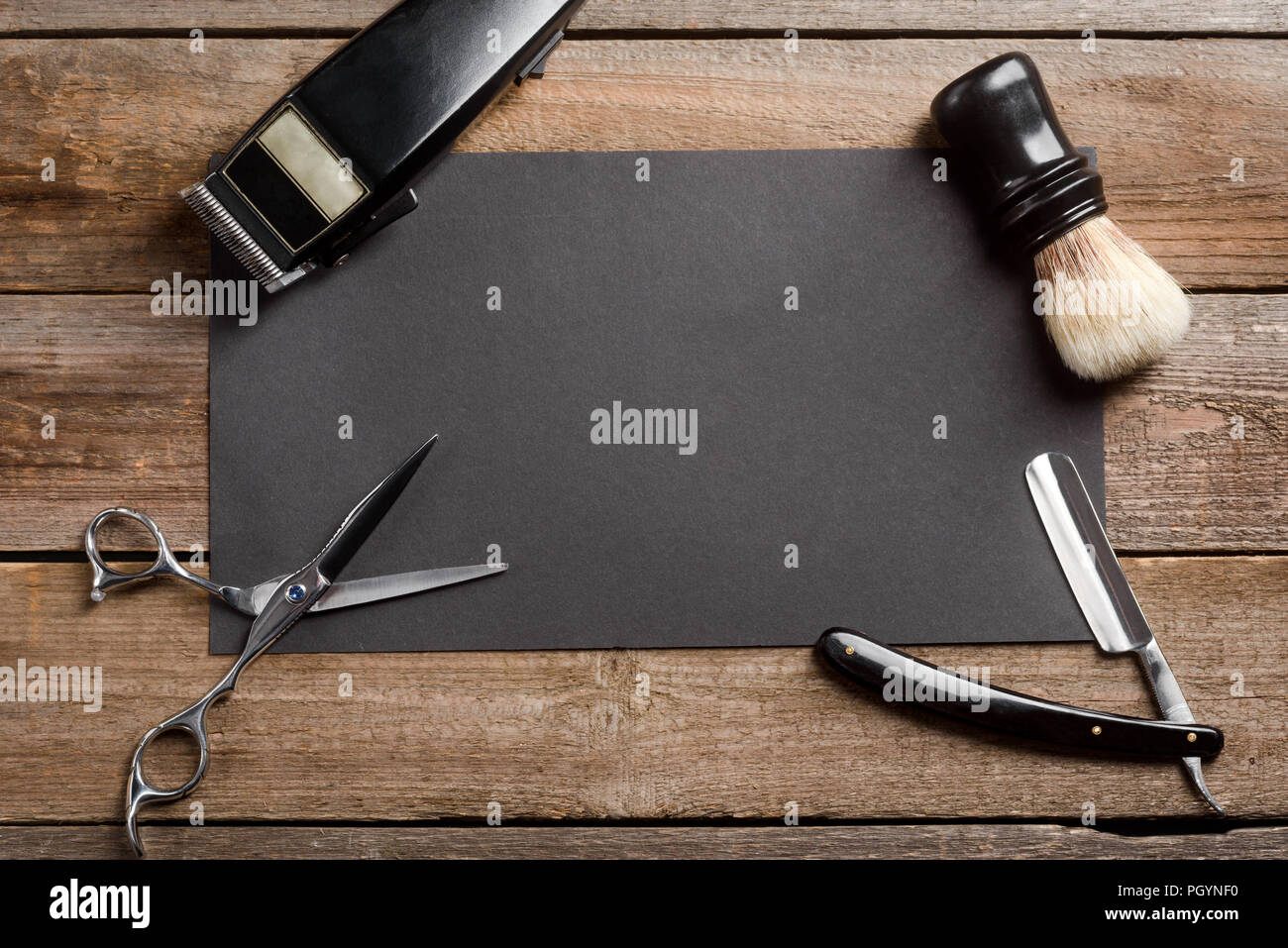 Brush and scissors Stock Photo Alamy