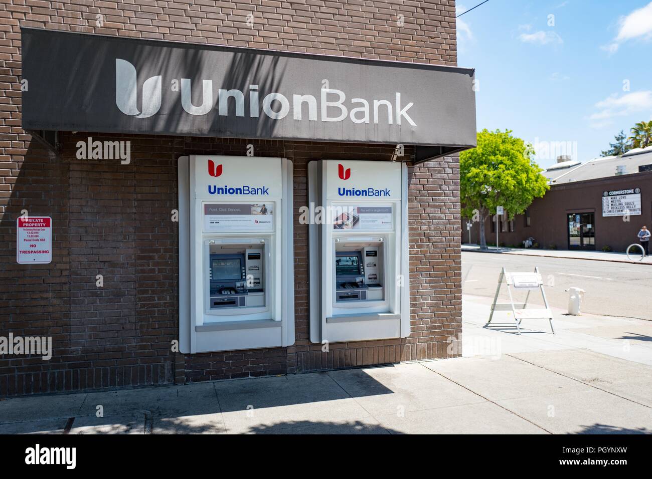 Several automated teller machines (ATMs) for Unionbank are visible on