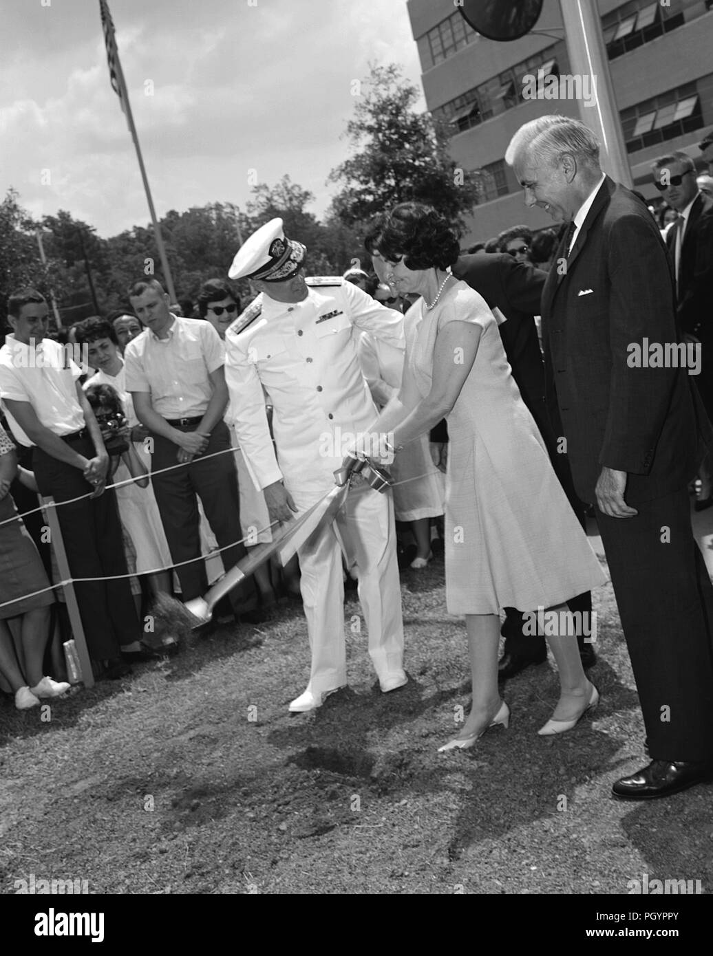 Centers for Disease Control (CDC) Officials digging the first shovel at Roybal Campus, Clifton Road, Atlanta, Georgia, 1964. Image courtesy Centers for Disease Control / David Sencer, M.D. M.P.H. () Stock Photo