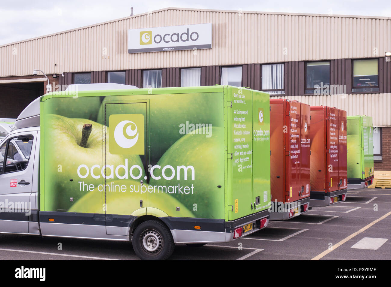 Ocado lorry hires stock photography and images Alamy