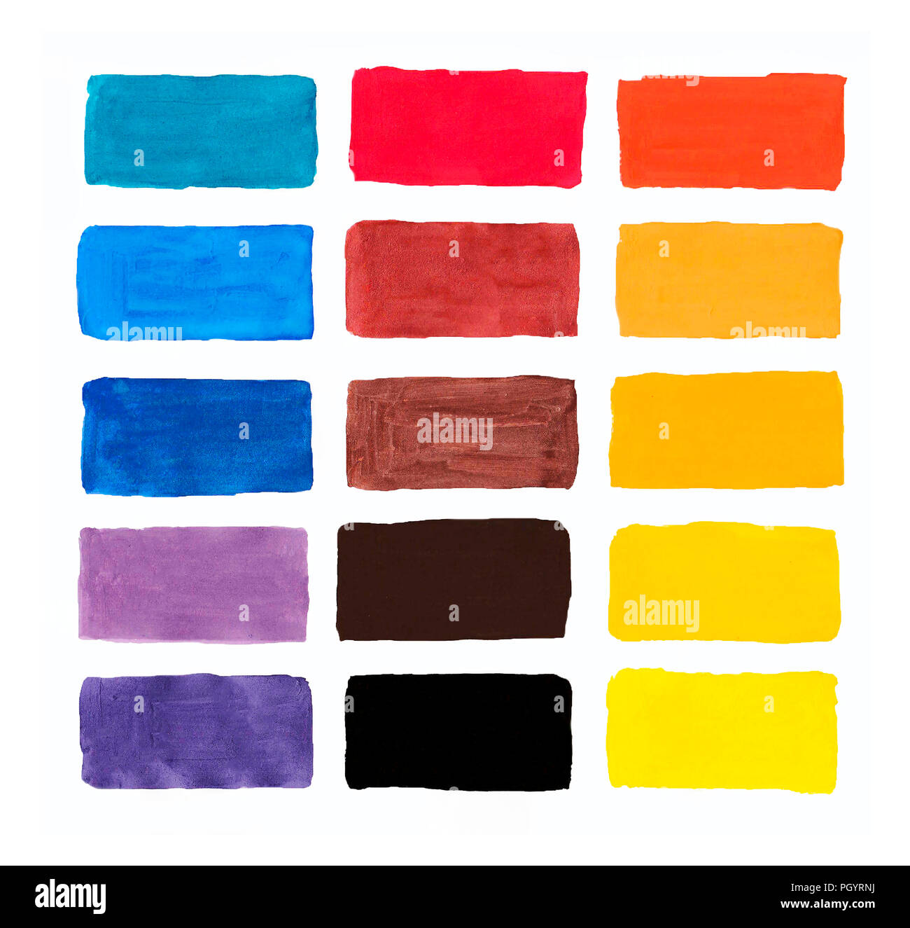 palette of gouache, all the colors of the rainbow colors list of colors