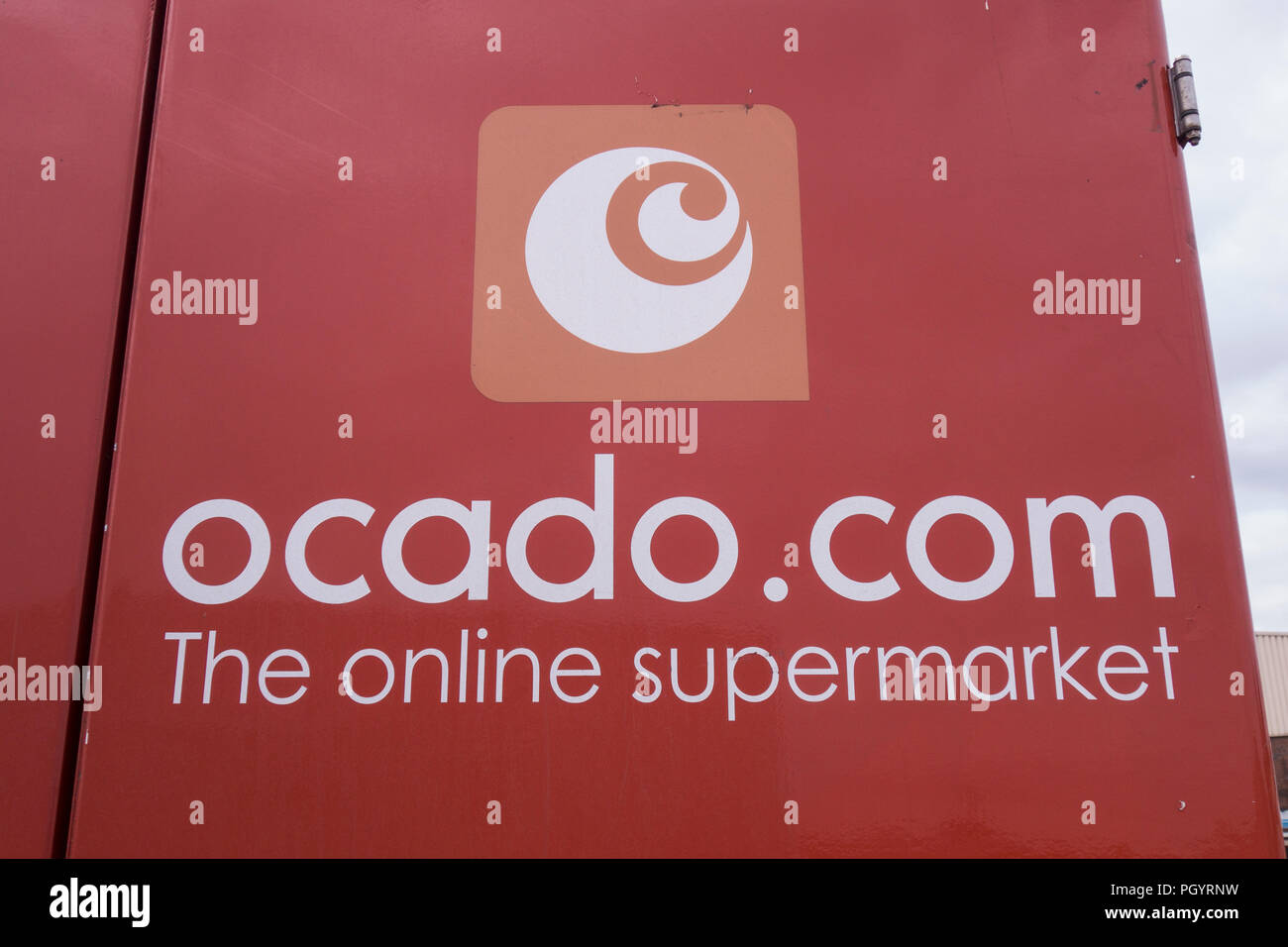 Ocado depot in Wimbledon, a British online food delivery company Stock