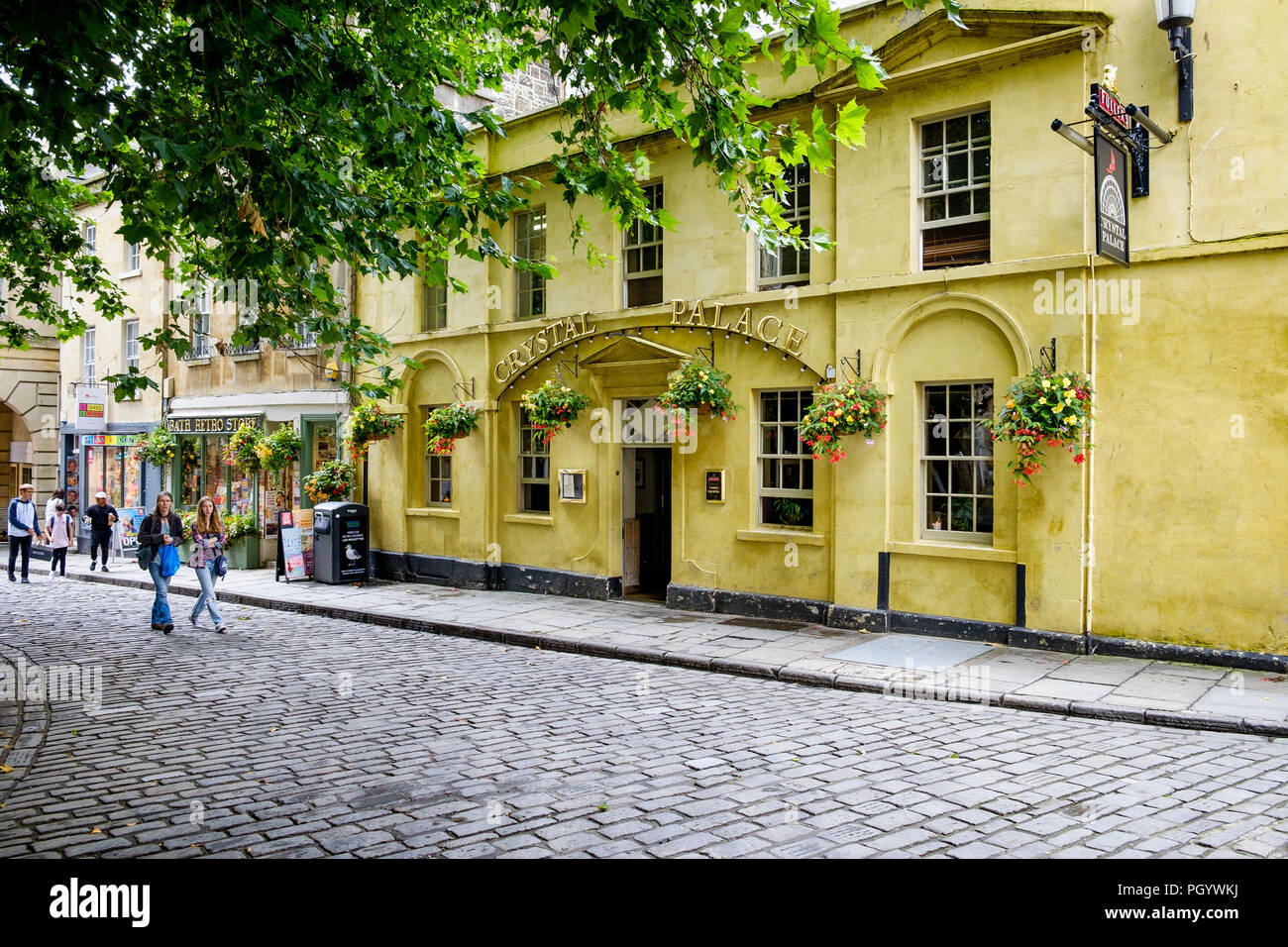 The exterior of The Crystal Palace pub, a traditional english pub / public house is pictured in Bath Somerset England UK Stock Photo