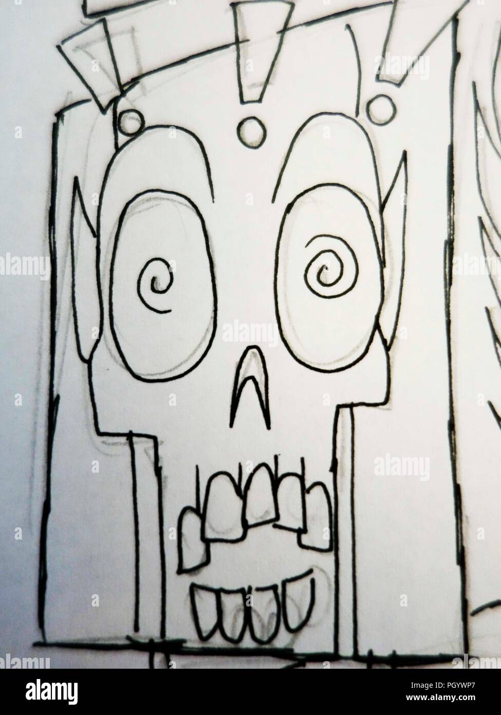 monster drawing Stock Photo - Alamy