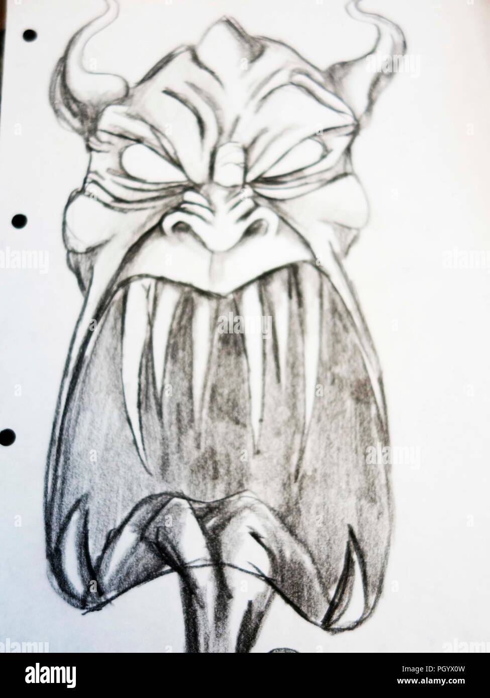 monster drawing Stock Photo - Alamy