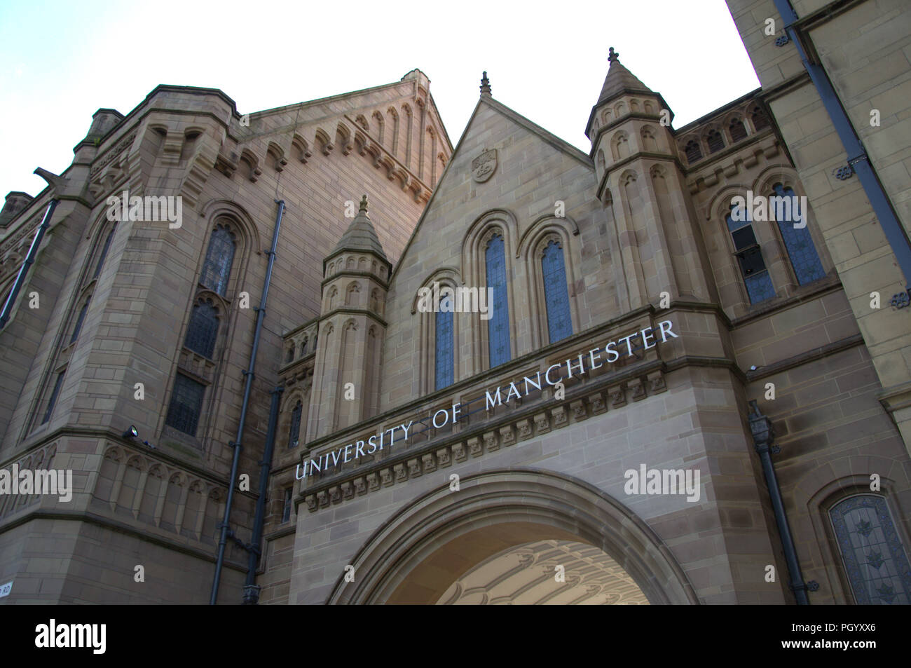 Whitworth Hall at the University of Manchester. Oxford Road, Manchester, England, United Kingdom. Stock Photo