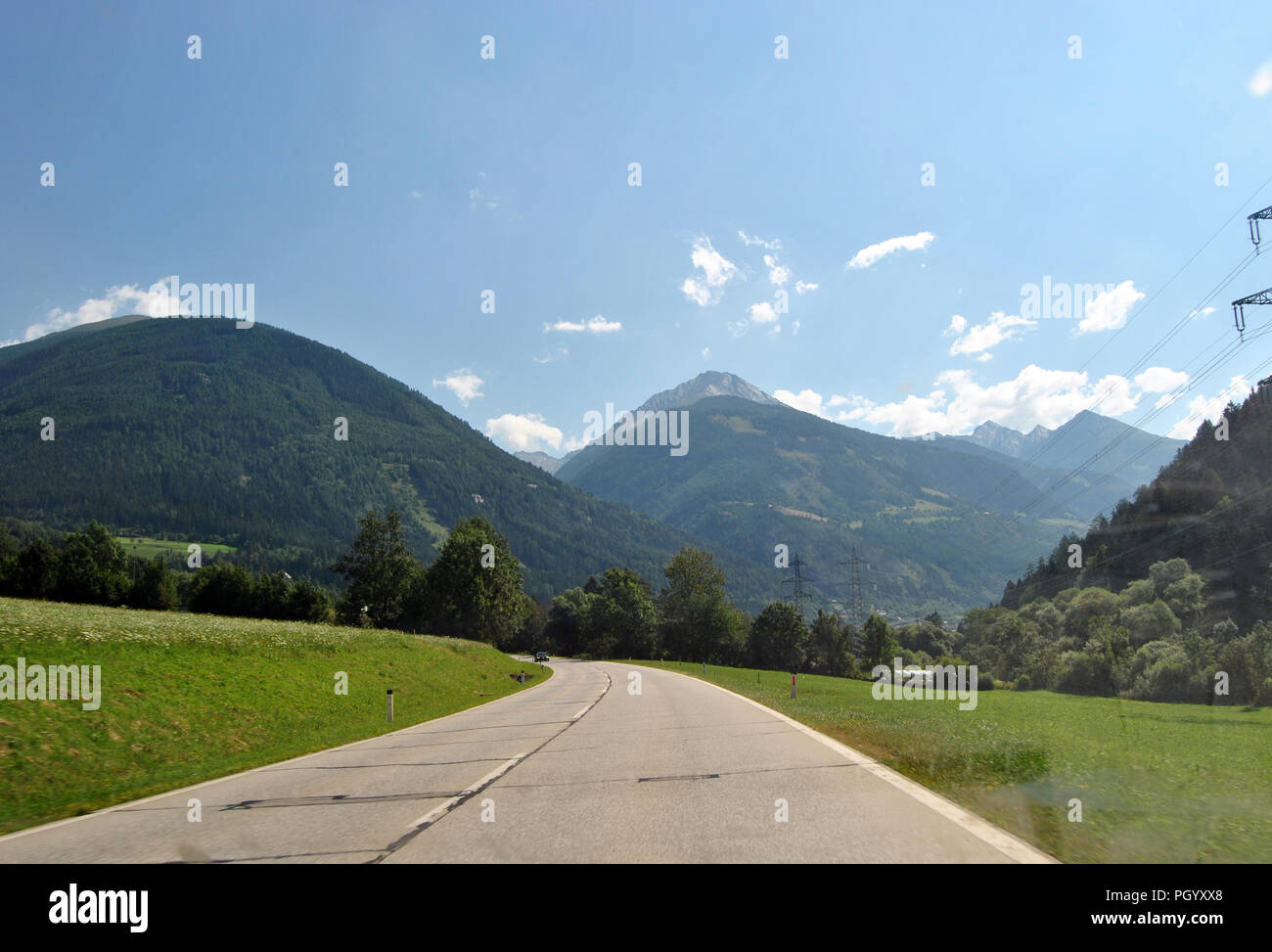 Austrian landscape near Obervellach, Carinthia Stock Photo