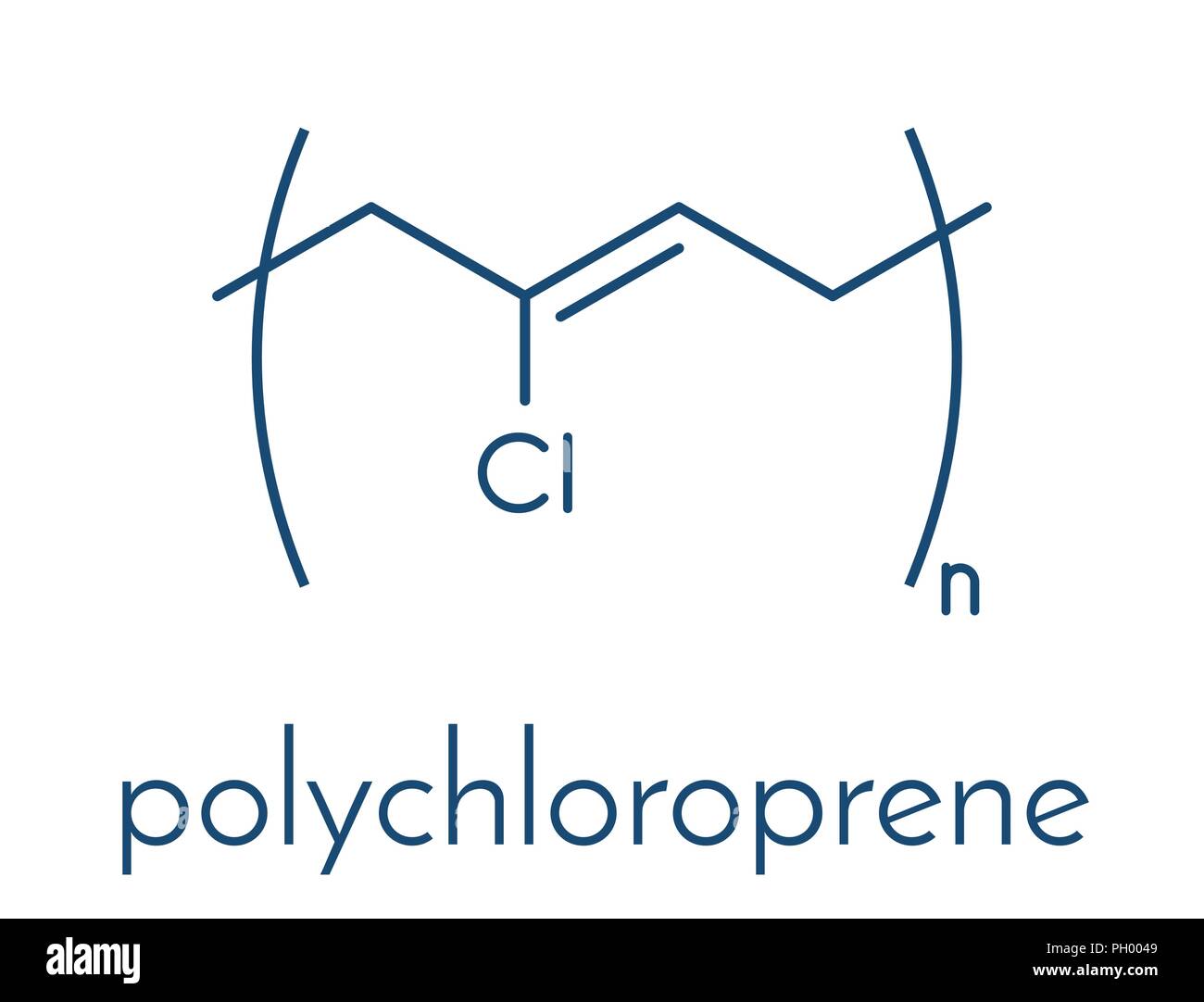 Neoprene (polychloroprene) synthetic rubber, chemical structure. Skeletal  formula Stock Vector Image & Art - Alamy