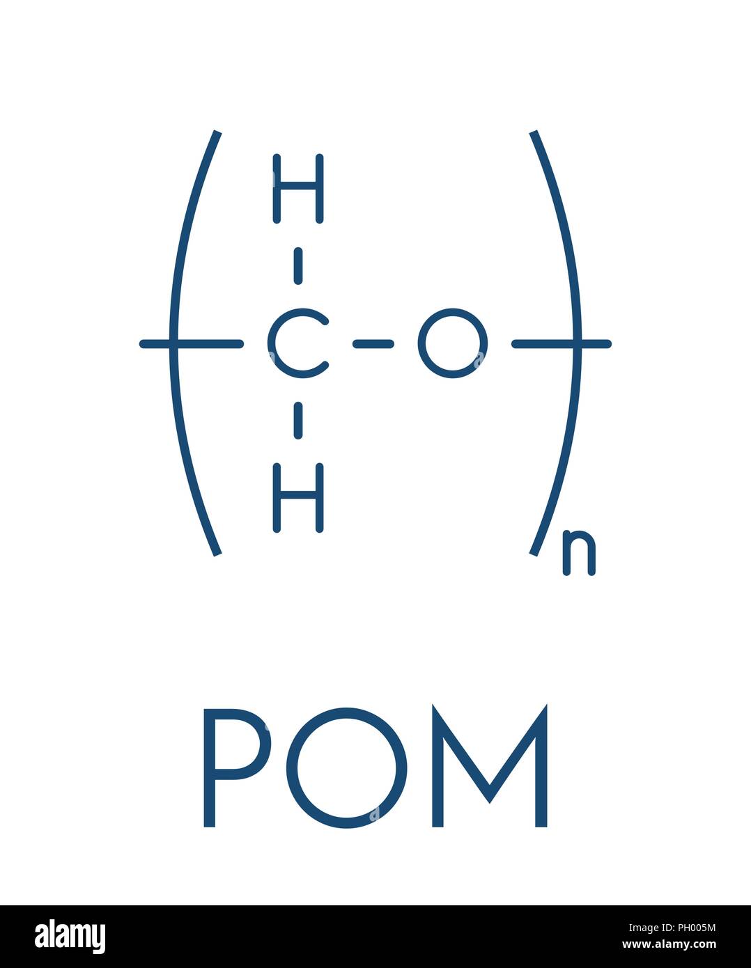 Polyoxymethylene (POM, acetal, polyformaldehyde) plastic chemical structure. Skeletal formula Stock Vector Image & Art - Alamy